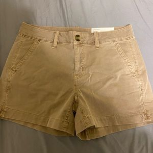 Khaki shorts, size 4 but stretches, American Eagles.